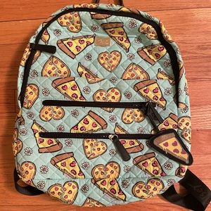Luv Betsey Johnson Quilted Pizza Aqua Backpack